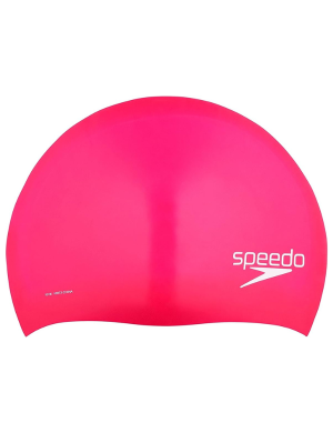 Speedo Senior Silicone Long Hair Swim Cap - Candy Pink